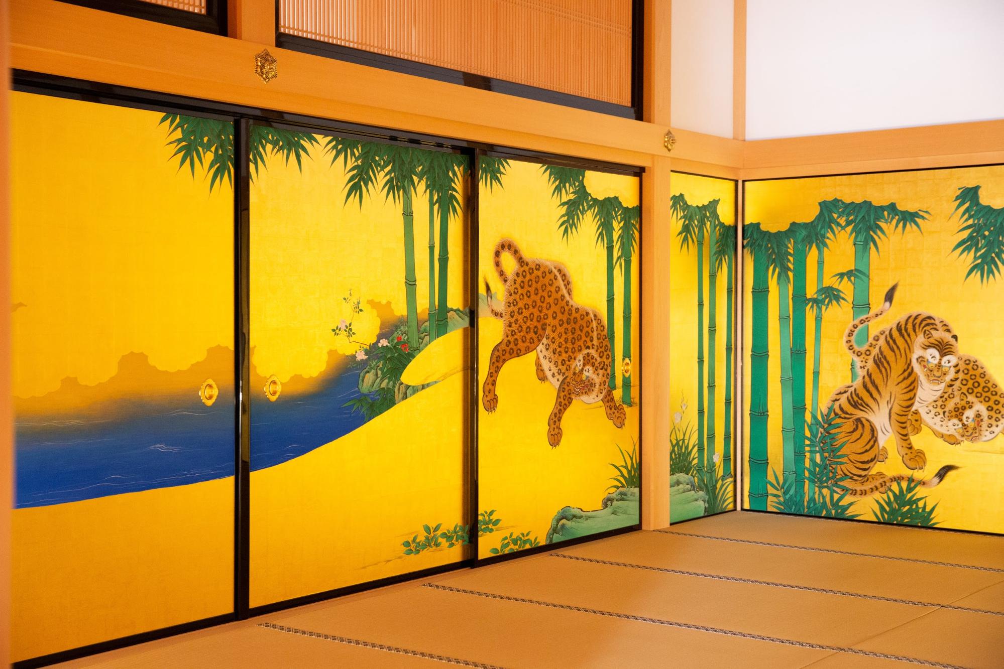 Bamboo forest with tiger motif