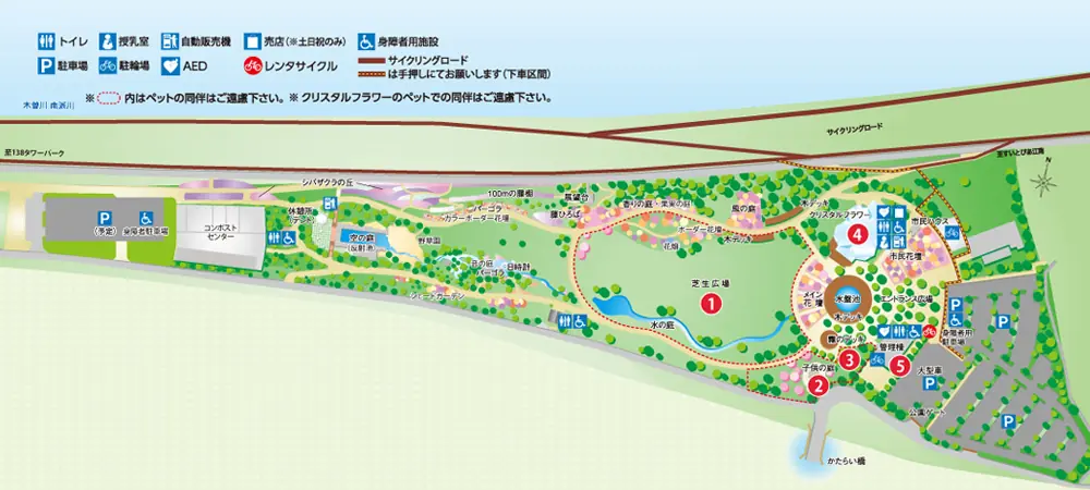 Bản đồ công viên hoa Gangnam