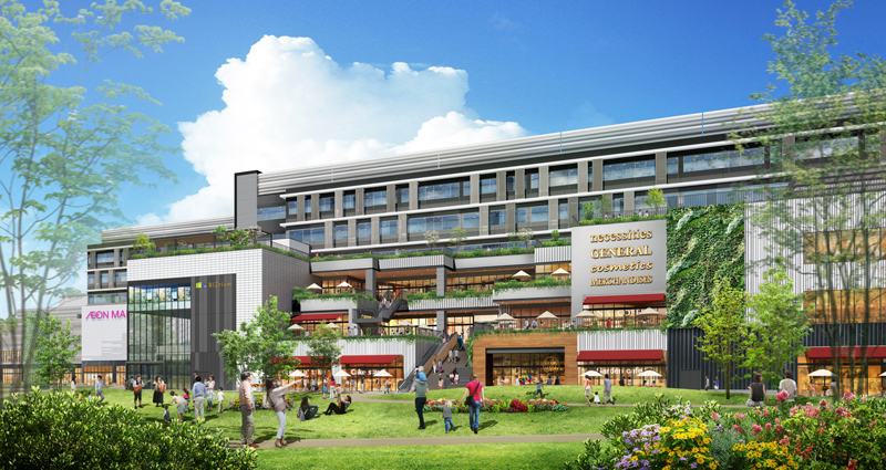 商業施設とオフィスを融合した「イオンモール Nagoya Noritake Garden」を開業