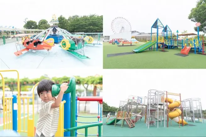 주차 지역 내에 공원이 출현! 1회 100엔으로 탈 수 있는 놀이기구나 무료 놀이터가 가득한 “이와가이케 공원”