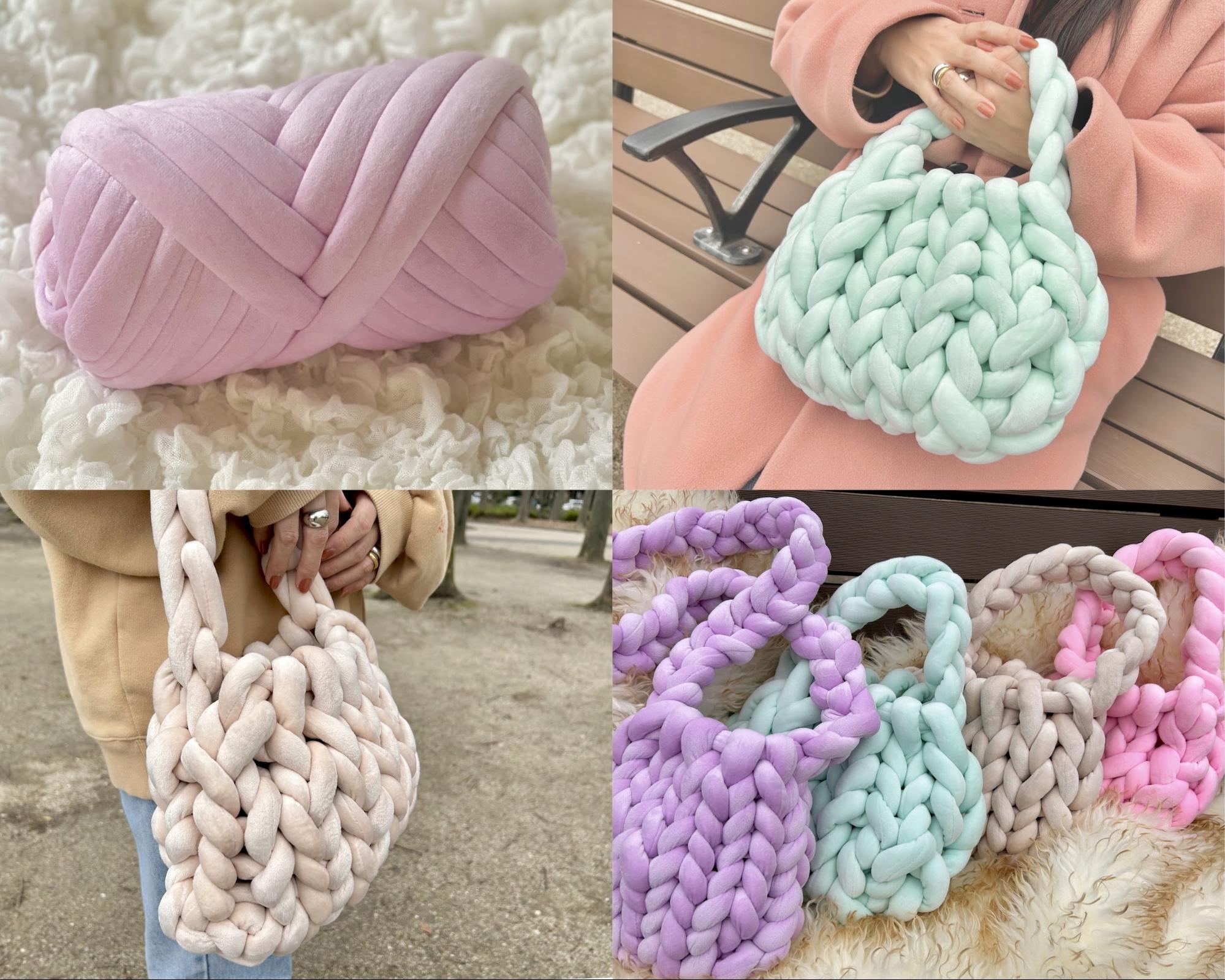 韓国で流行中！「マンドゥバッグ」づくりに挑戦。チャンキーニットでつくる、超簡単ふわもこ手づくりバッグの作り方＆編み方