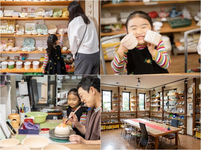 【아이치・세토】치쿠도엔의 직판장으로 이름을 새길 수 있는 아이용 식기를 구입하러