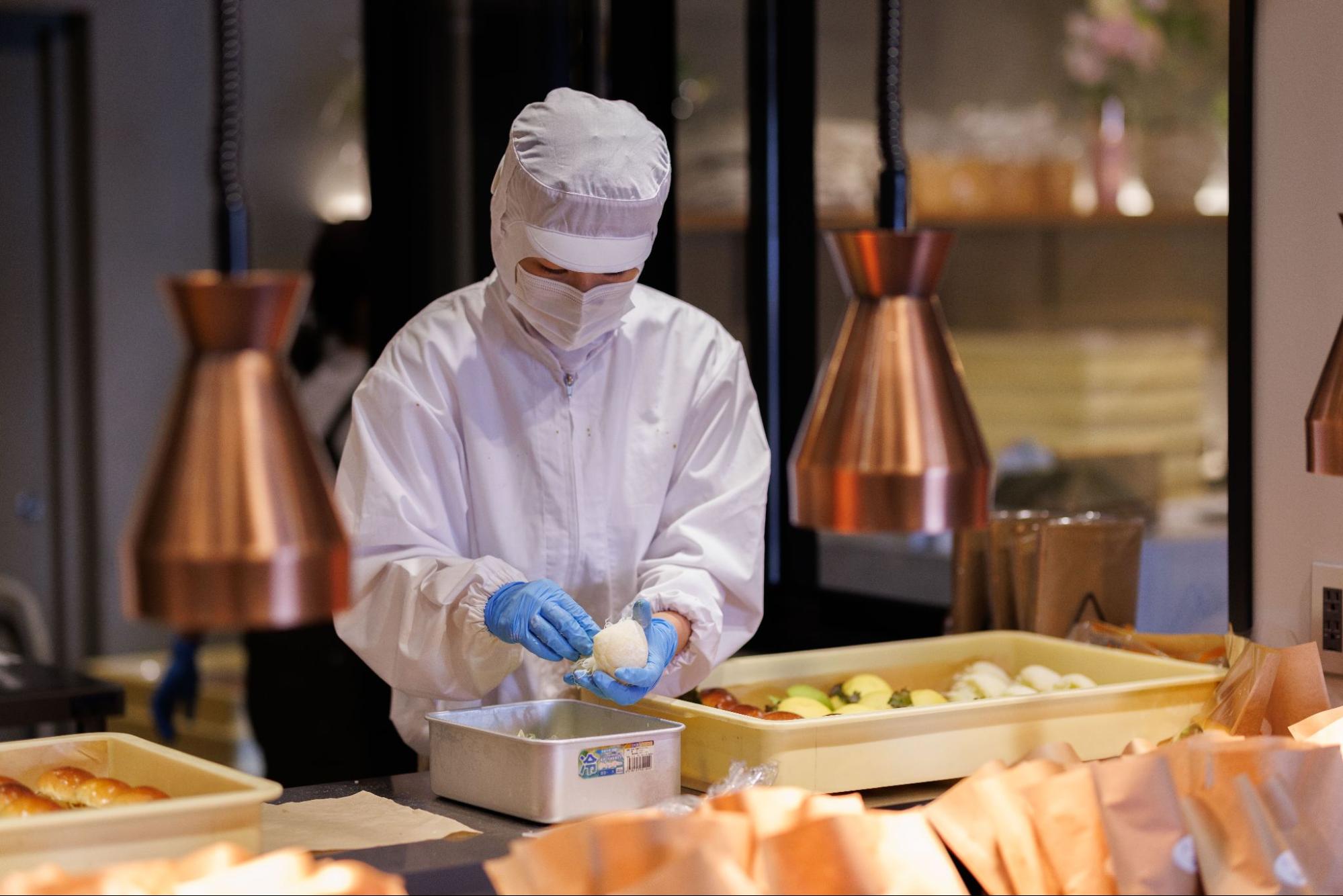 Working in the kitchen