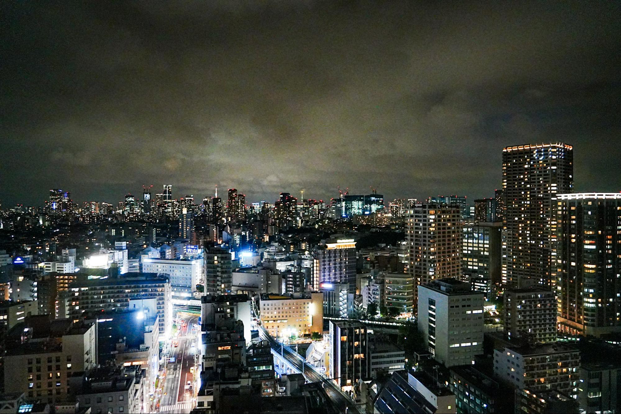 客室からの夜景