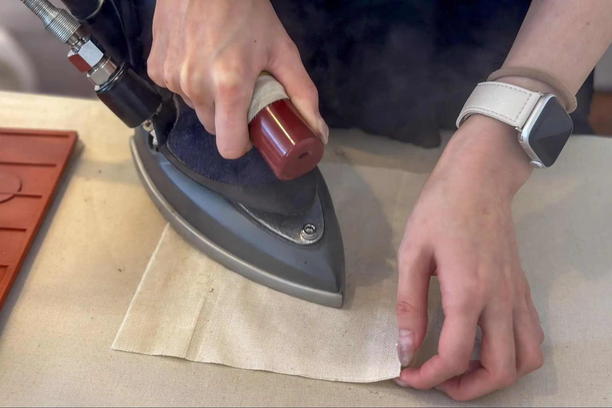 Attaching a patch with an iron